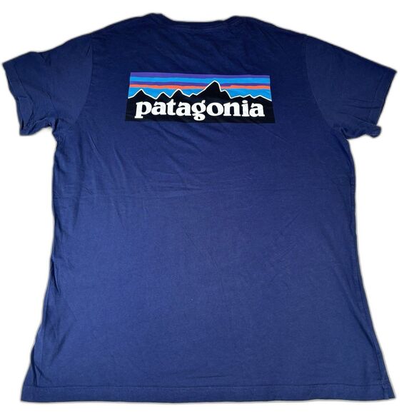 Patagonia Men's Slim Fit Organic Responsibili-Tee T Shirt Size Large Navy Blue - Picture 1 of 7